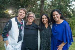 Feminist Collaborators Sylvanna Falcon with Drs. Molly Talcott, Dana Collins, & Sharmila Lodhia